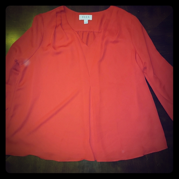 Elle Tops - ❤Elle Red Blouse